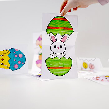 Påskpyssel surprise kort påsk motiv