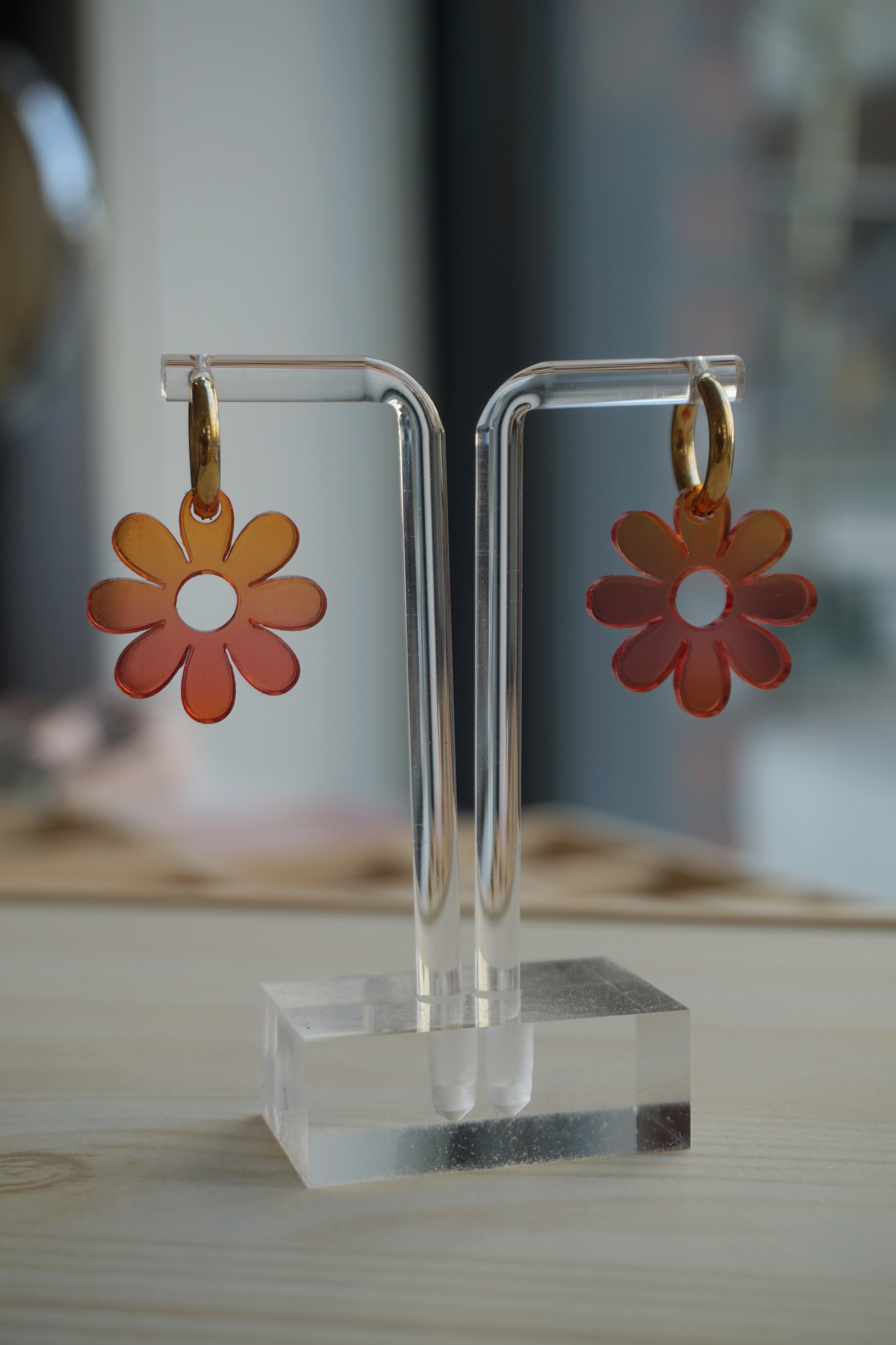 peach melba flowers pendants - 5