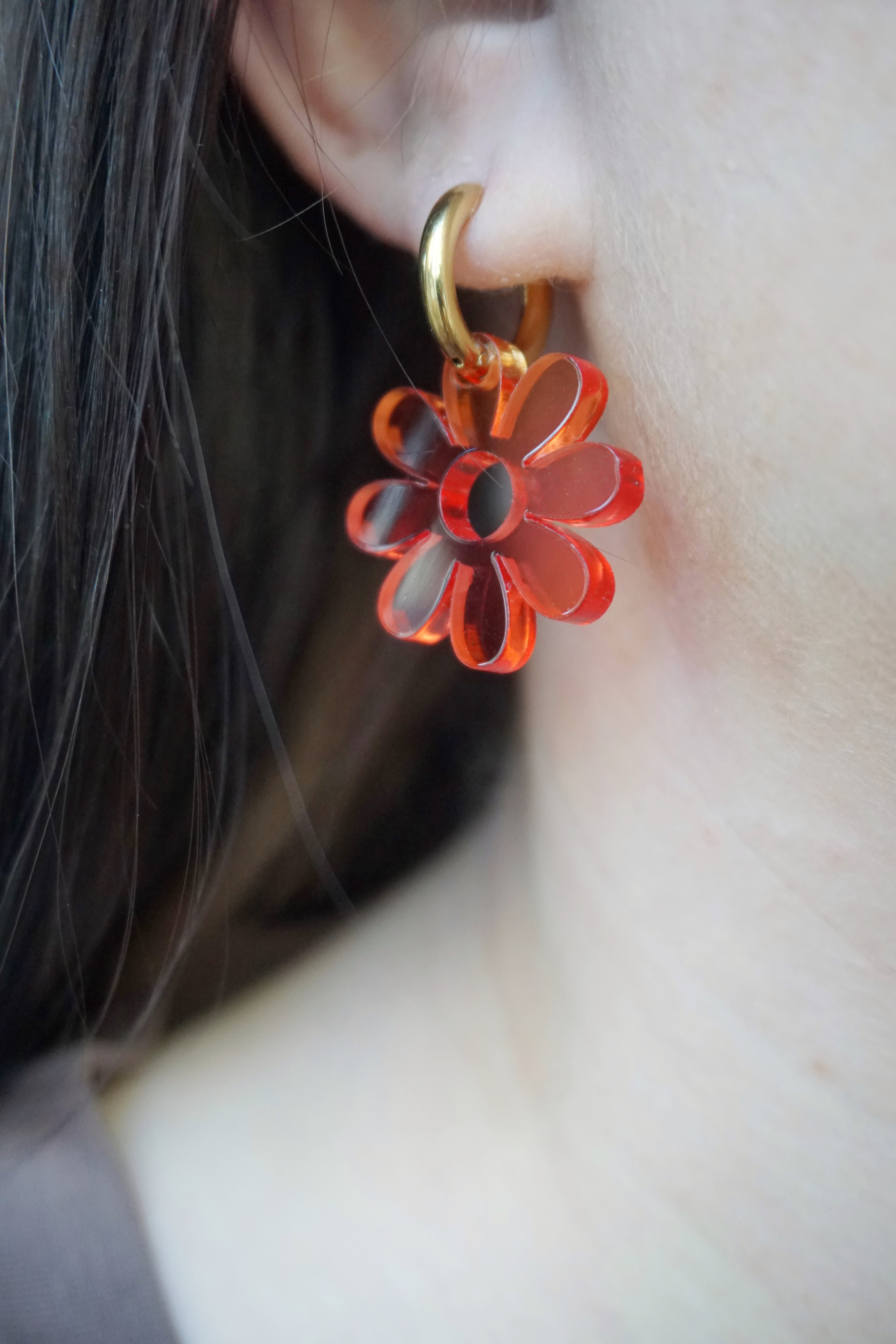 peach melba flowers pendants - 3