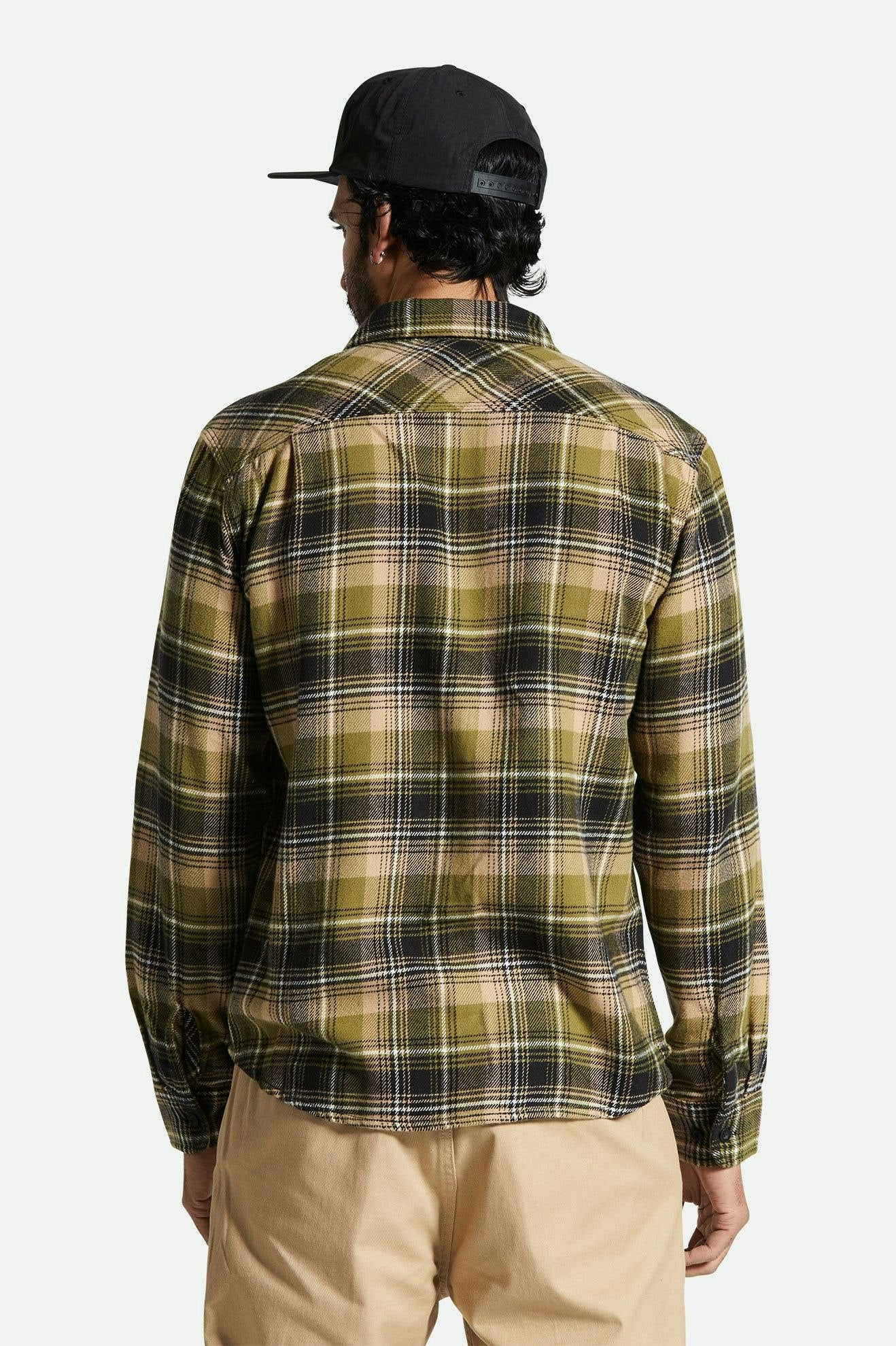  Bowery Flannel washed Green kelp/sand/black  - 2