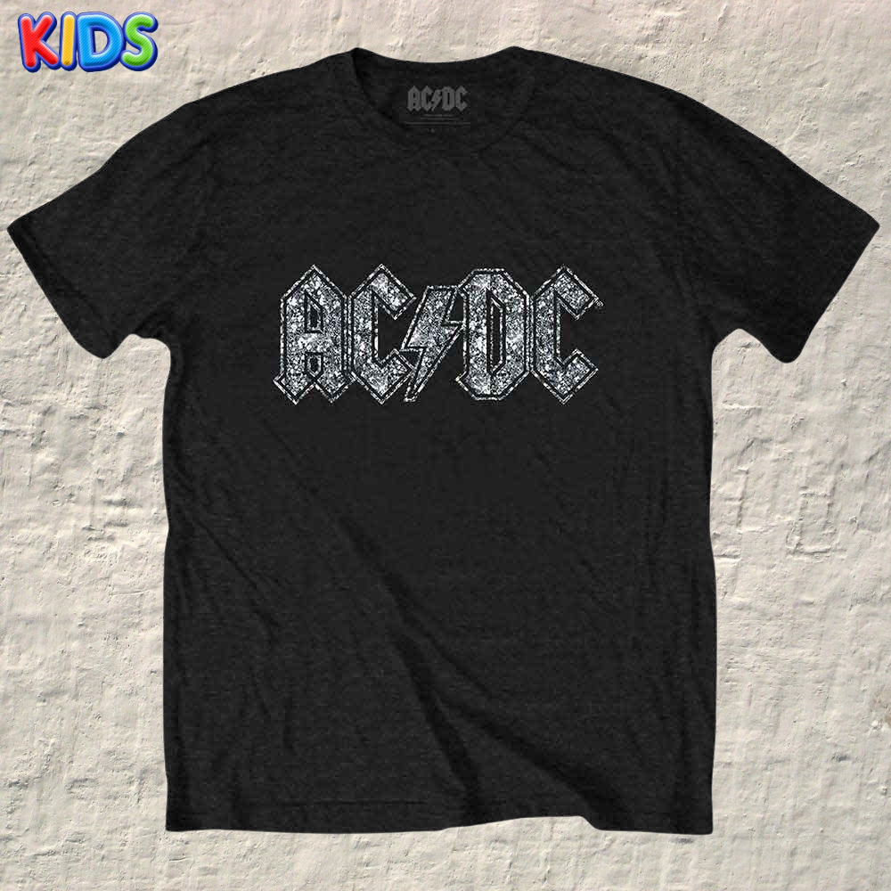 AC/DC - KIDS T-SHIRT, LOGO (EMBELLISHED)