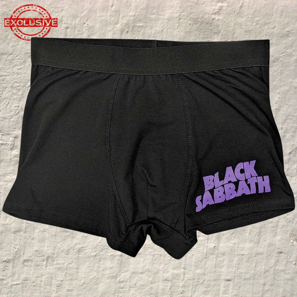 BLACK SABBATH - UNISEX BOXERS, WAVY LOGO