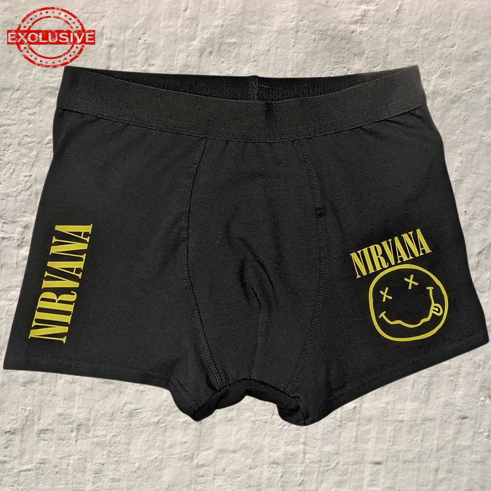 NIRVANA - UNISEX BOXERS, YELLOW SMILE