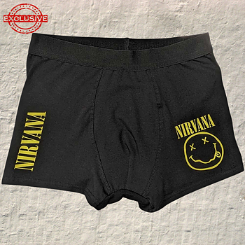 NIRVANA - UNISEX BOXERS, YELLOW SMILE