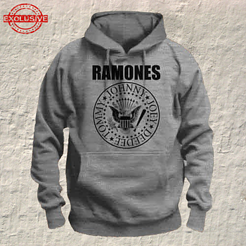 RAMONES - HOODIE, PRESIDENTIAL SEAL (GREY)