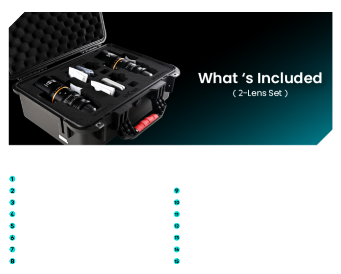 Laowa Nanomorph Zoom 1.5x  28-55mm +50-100mm T2.9 S35 Cinema Anamorphic 2-Lens Kit - 7