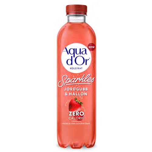 Aquador sparkl. jordgubb & hallon 50cl