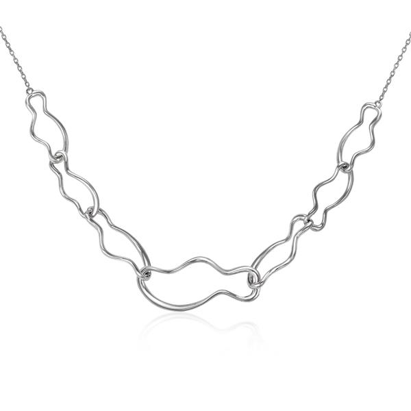 Lineargent Irregular Salvons halsband silver