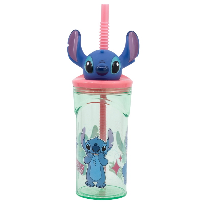 Stitch Disney Mugg med Sugrör 3D