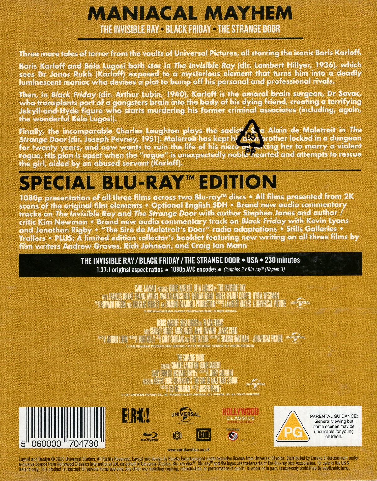 Maniacal Mayhem - Boris Karloff Collection (Limited Edition) (ej svensk text) (Blu-ray) - 2