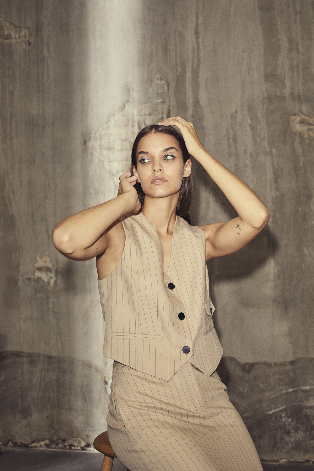 Co´couture - Pima Pin Vest Beige - 9