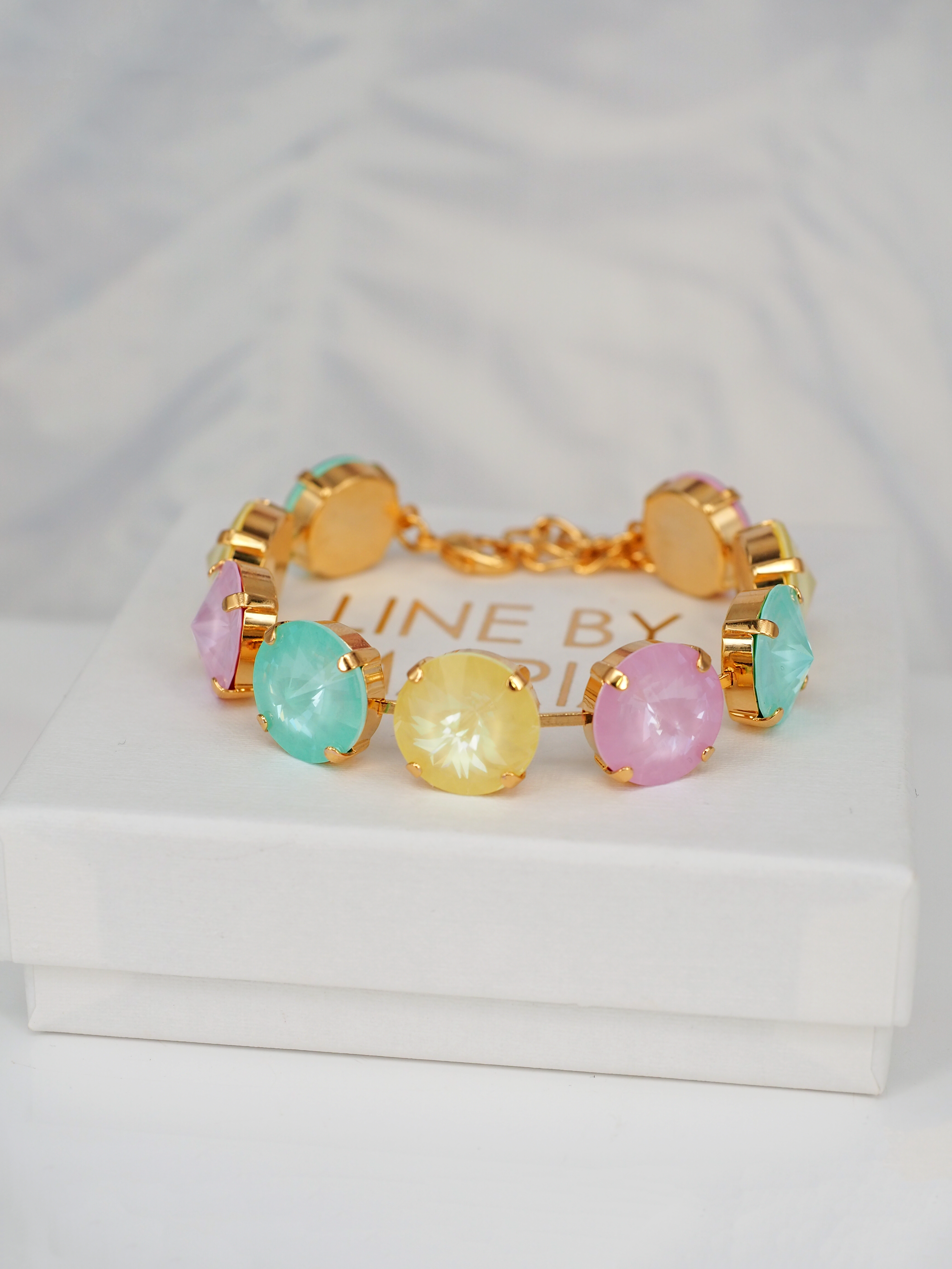 Armband Angelina Soft Rose Yellow Mint Ignite Gold