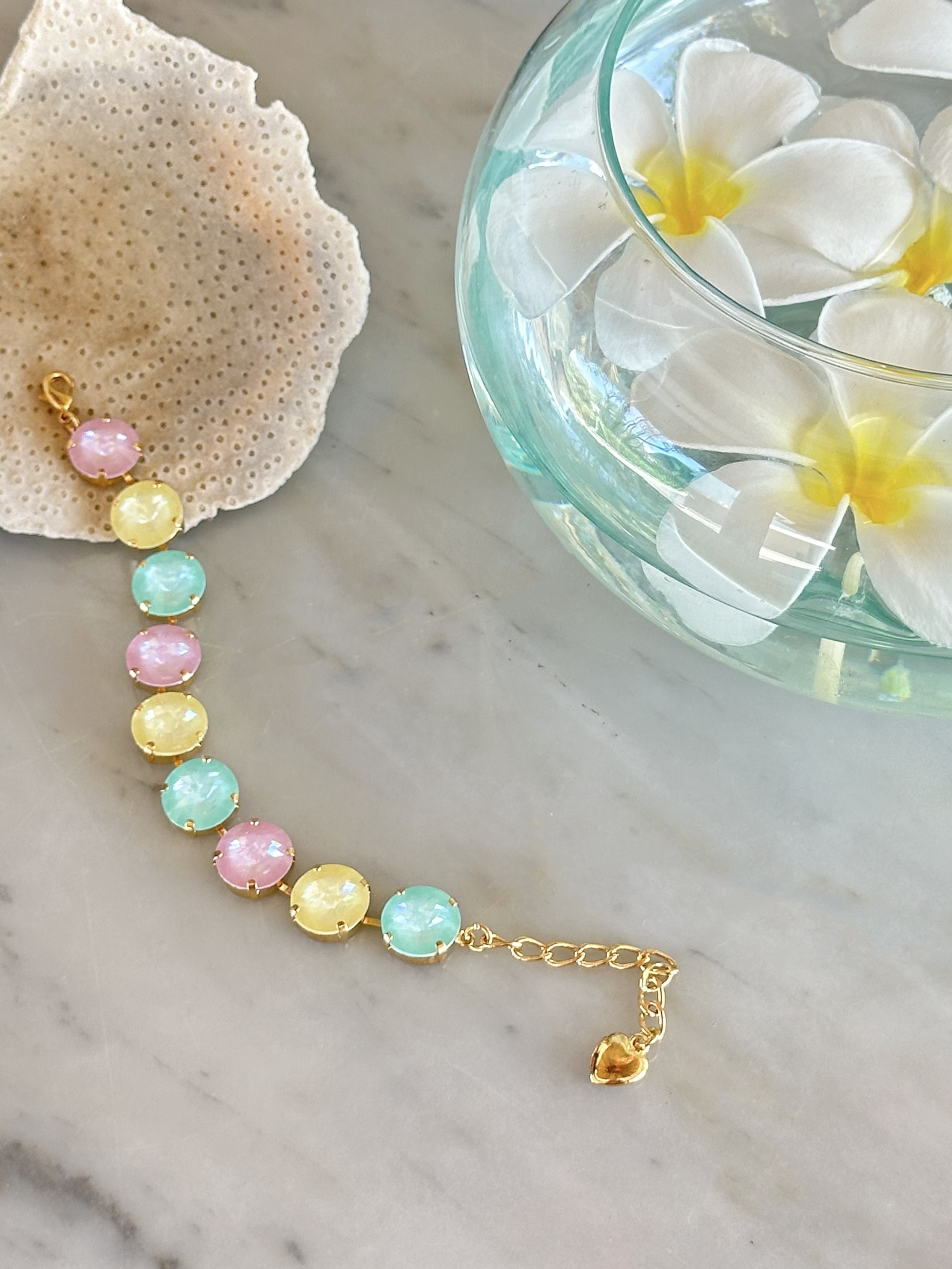 Armband Angelina Soft Rose Yellow Mint Ignite Gold - 2