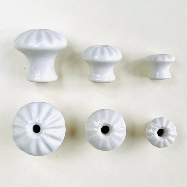 Porcelain knob S-M-L brass screw - 2
