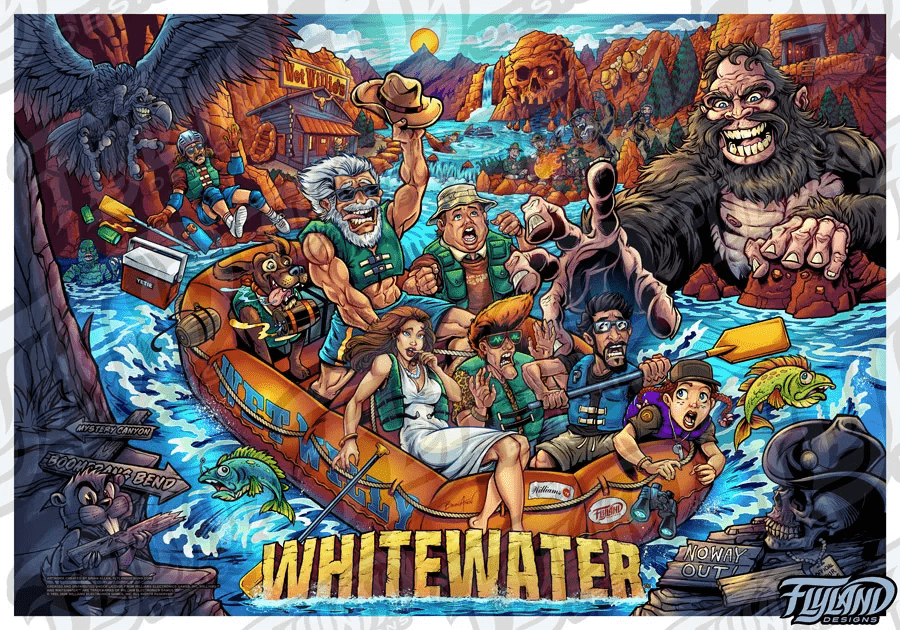 Vinyl Banner Large 6(1,8M) ×4 (1,2M) feet - White Water  - 2