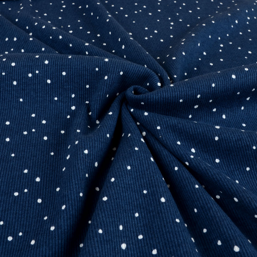 MINI SPOTS RIBBED - NAVY BLUE - 4