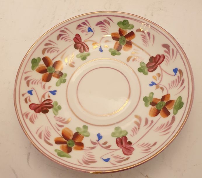 Coffee saucer 19th century lustre glaze