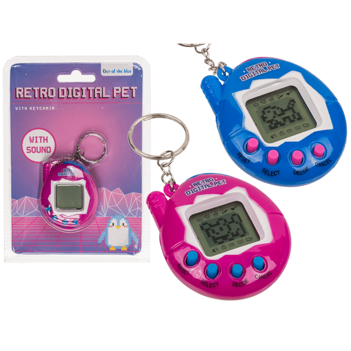 Retro digital pet with Keychain