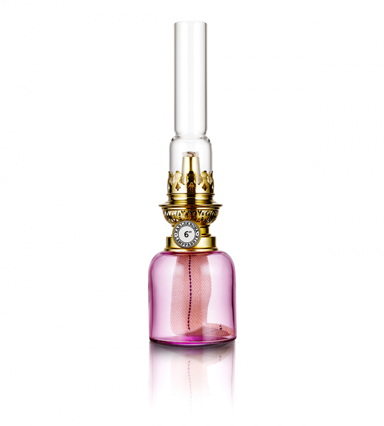 Fotogenlampa Koholmen Rosa/Mässing