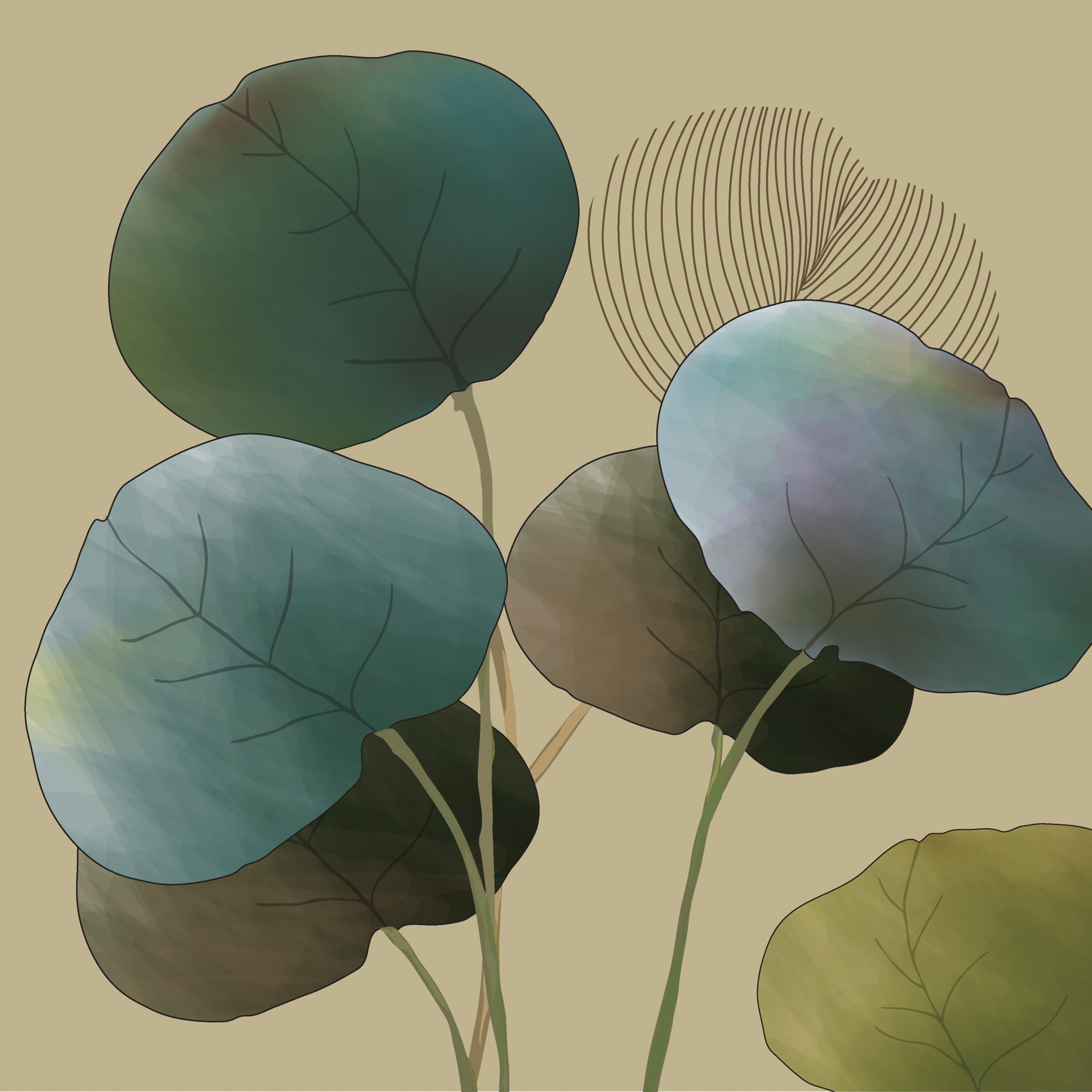 ppd, Frokostserviet, Autumn glow green