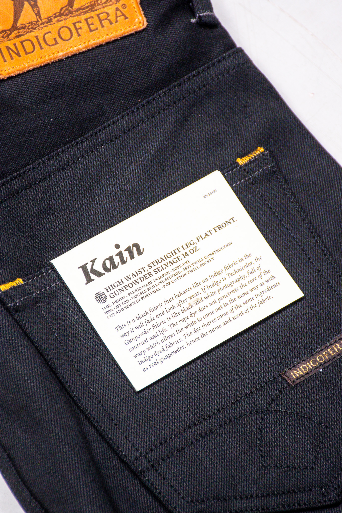 Indigofera - Kain Jeans Gunpowder Black 14oz - 4