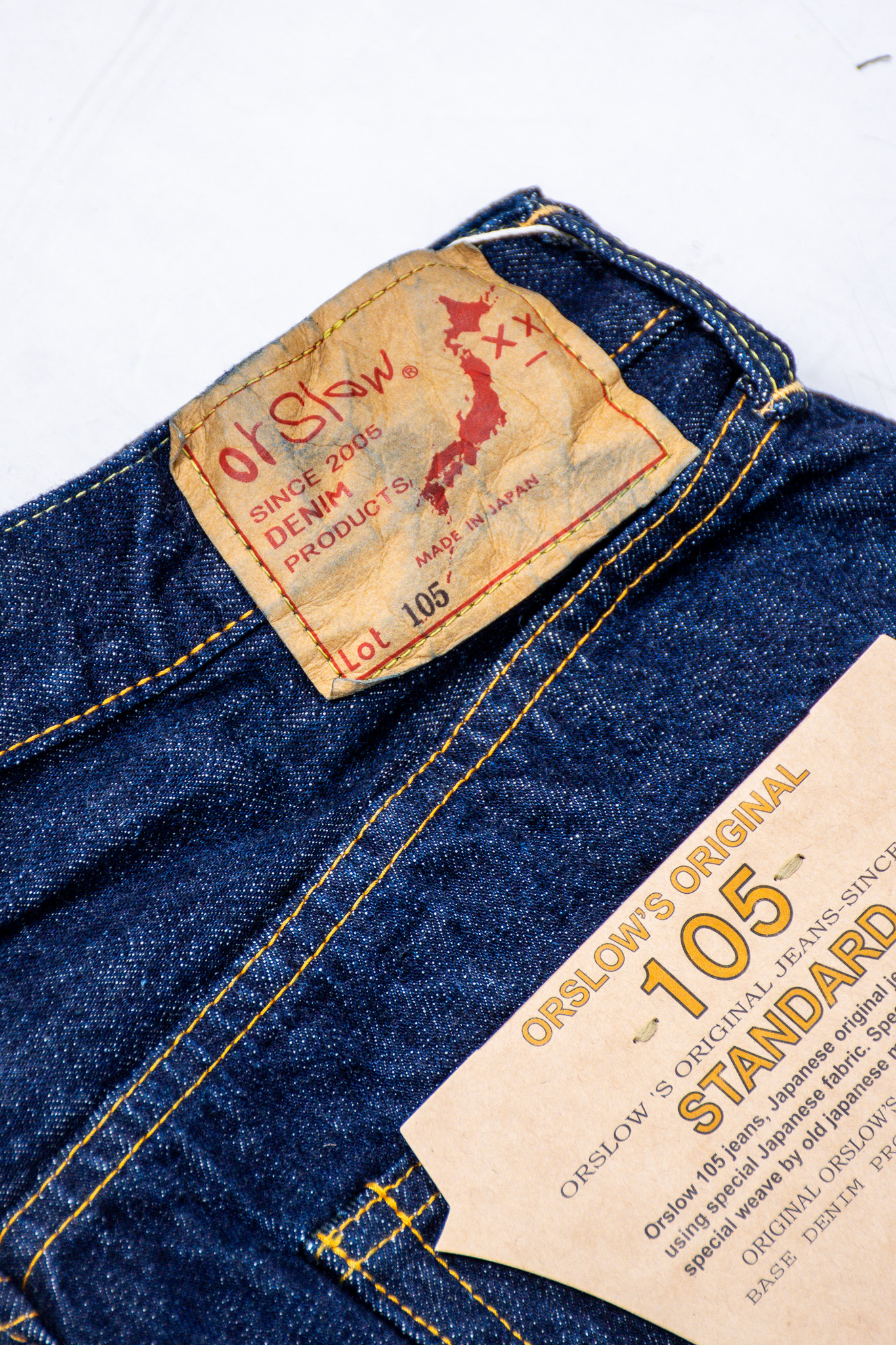 orSlow - 105 Standard Selvedge Denim One Wash - 5