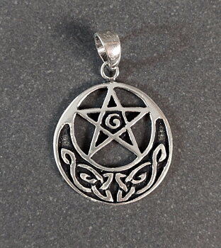 Pentagram Hänge i Silver med Keltiskt mönster  