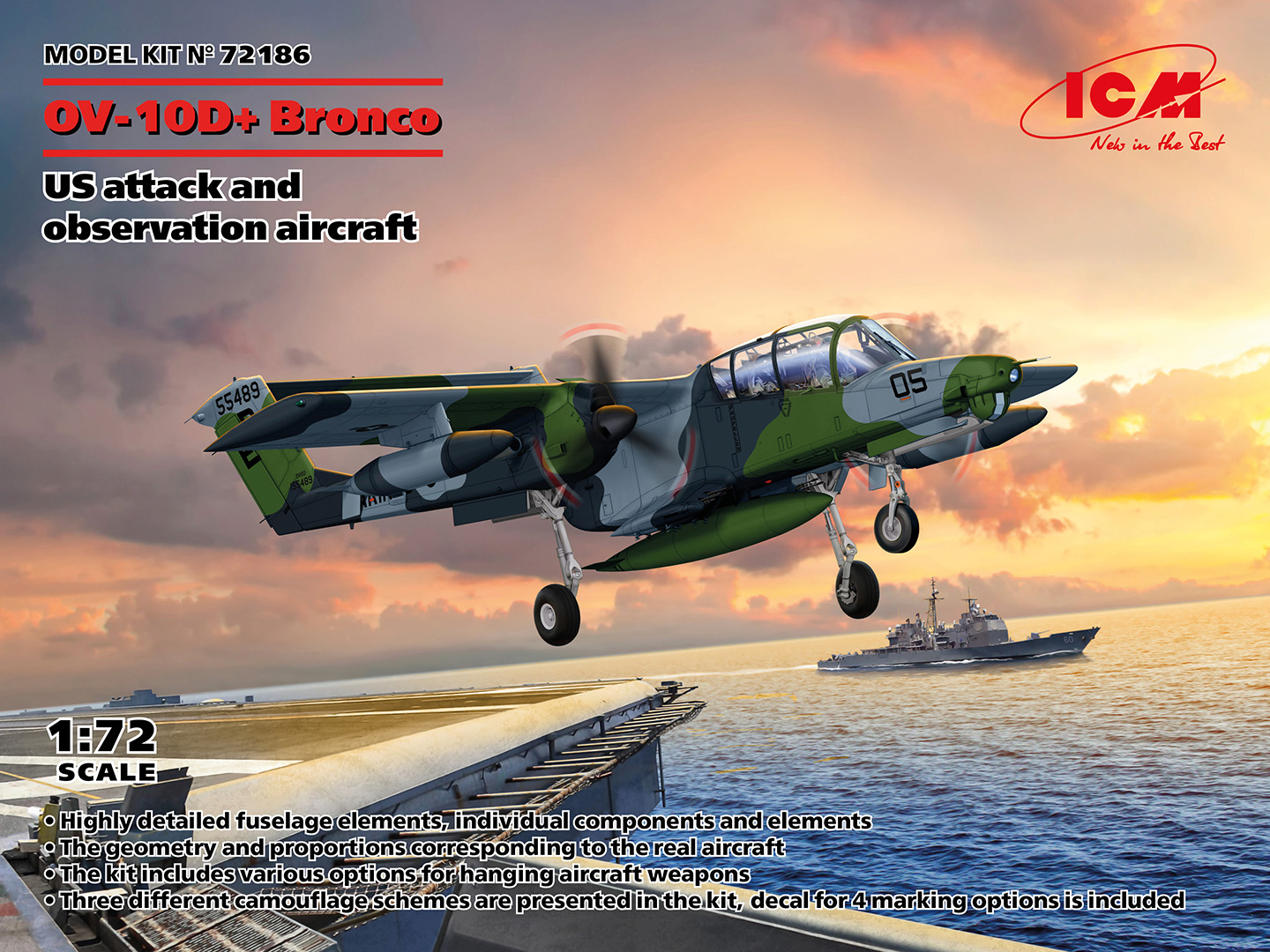 1/72 OV-10D+ Bronco, US attack and observation aircraft