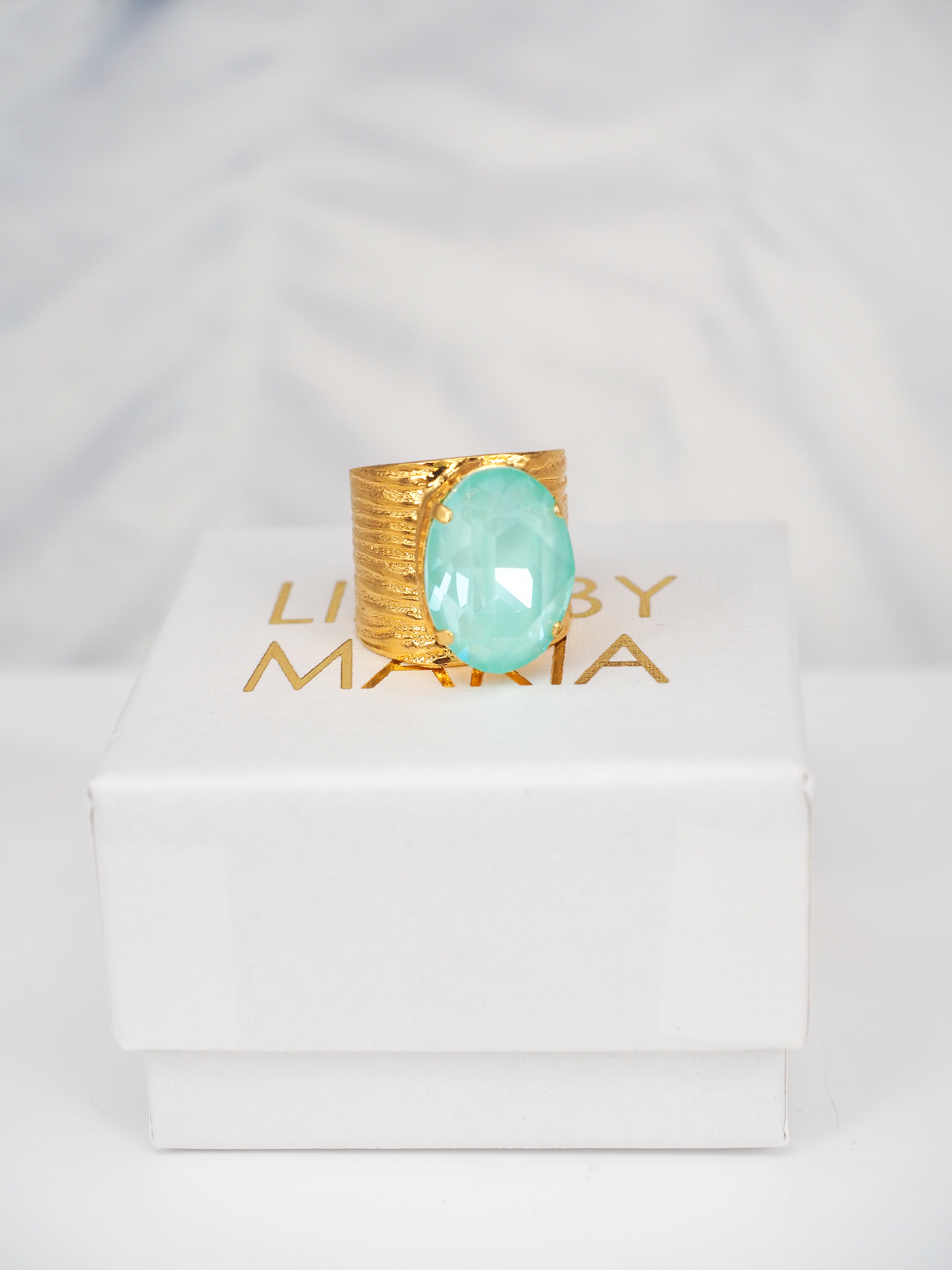 Ring Cleo Soft Mint Ignite Gold