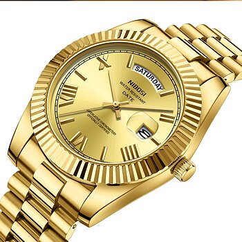 Nibosi Day-Date Roman Gold