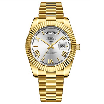 Nibosi Day-Date Roman Gold Silver