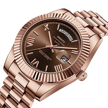 Nibosi Day-Date Roman Rose Brown