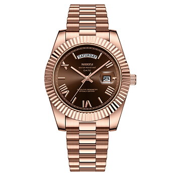Nibosi Day-Date Roman Rose Brown