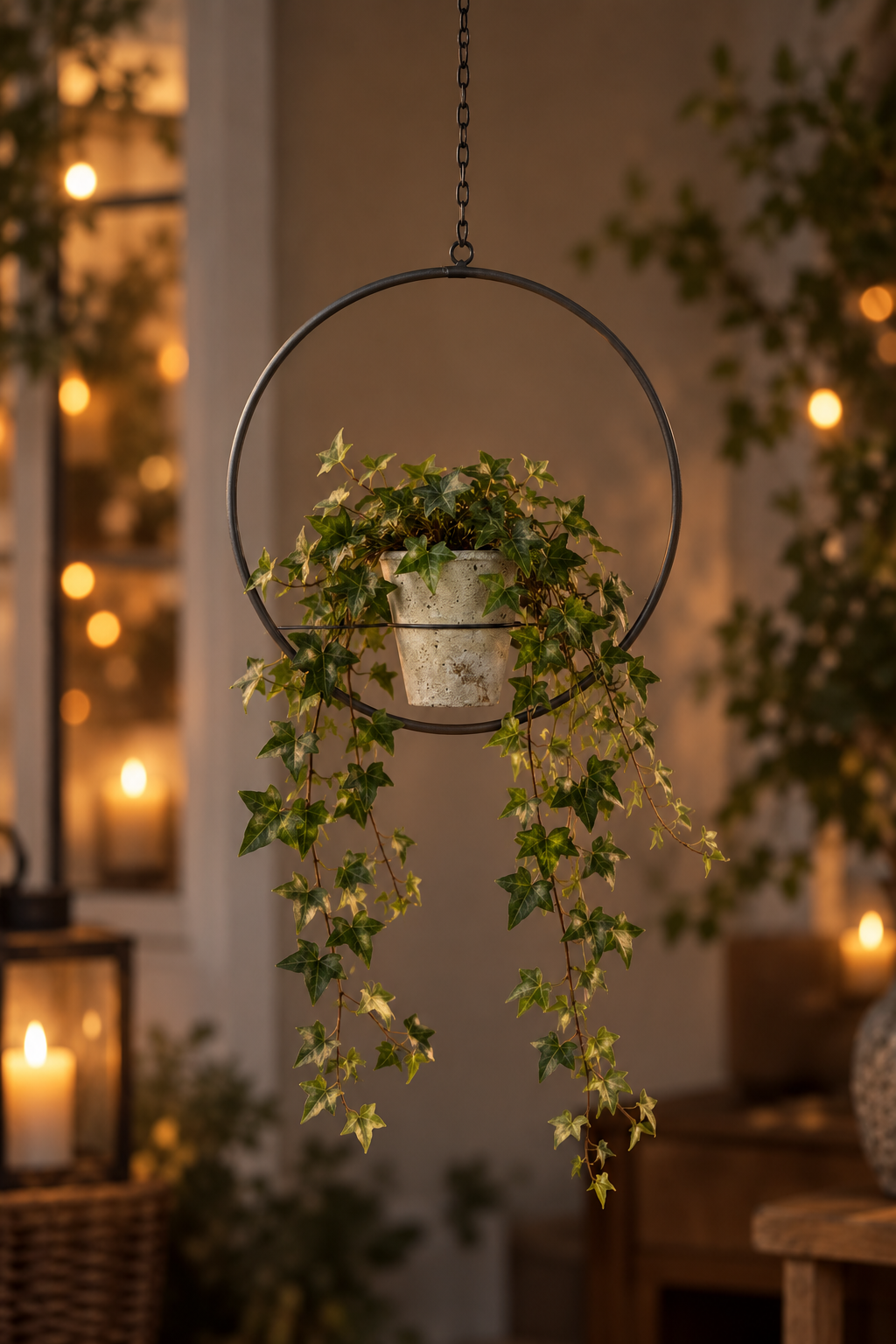 Ring with pot holder - Hanging basket - Ø 39 cm