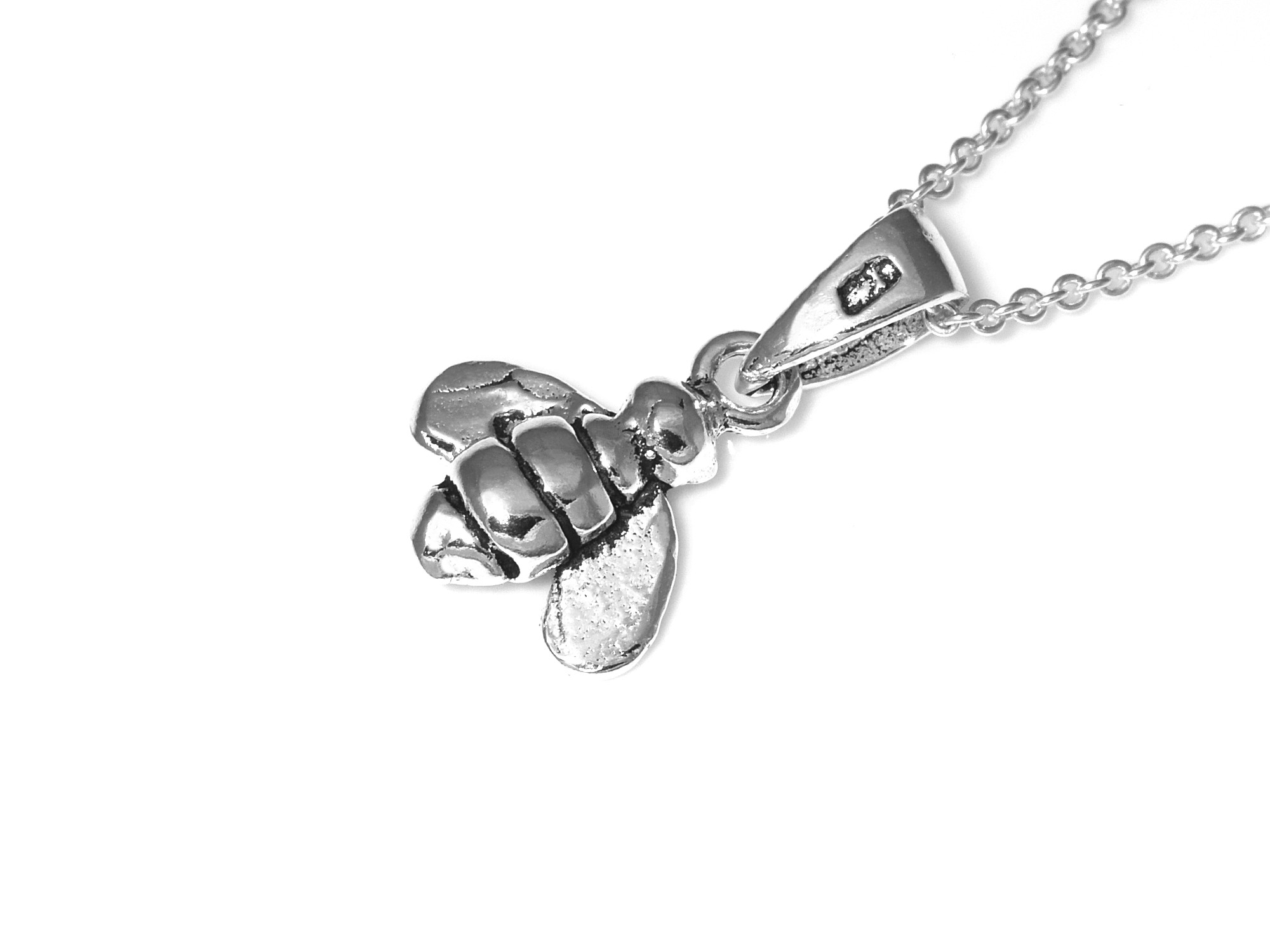 Bi Halsband, Insekt Hänge, Djur Accessoar, Pollinatör Smycke i Äkta 925 Silver - 3