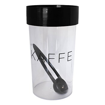 Kaffeburk med kaffemått. Rymmer 0,5kg