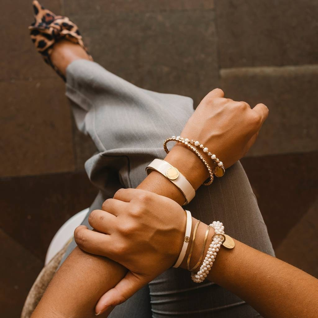 Palermo Bangle - Nude Gold - By Jolima - 3