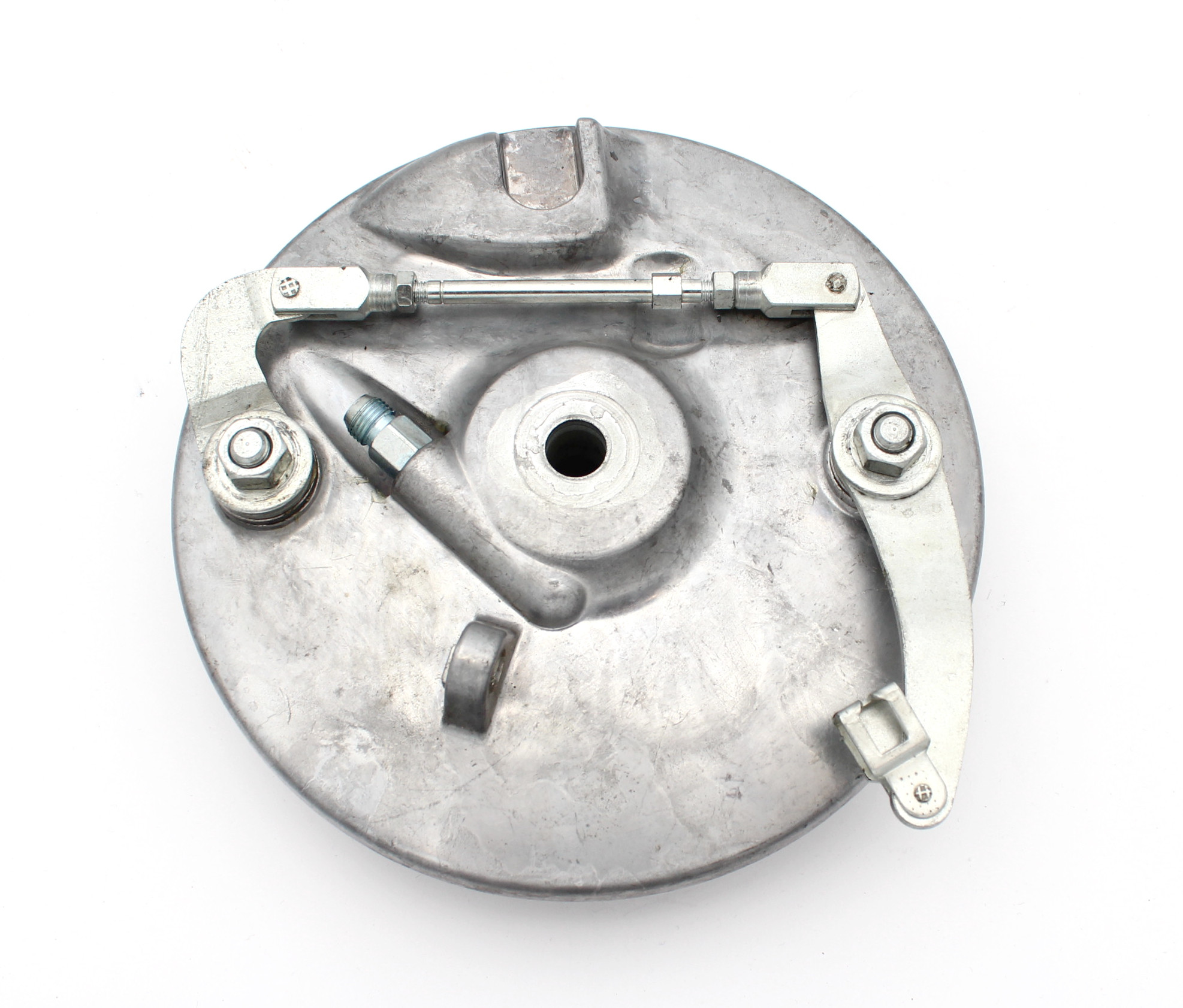 Bromssköld 150mm dubbelnock. Kpl med allt.