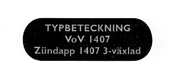 Dekal "Typ VoV 1407"