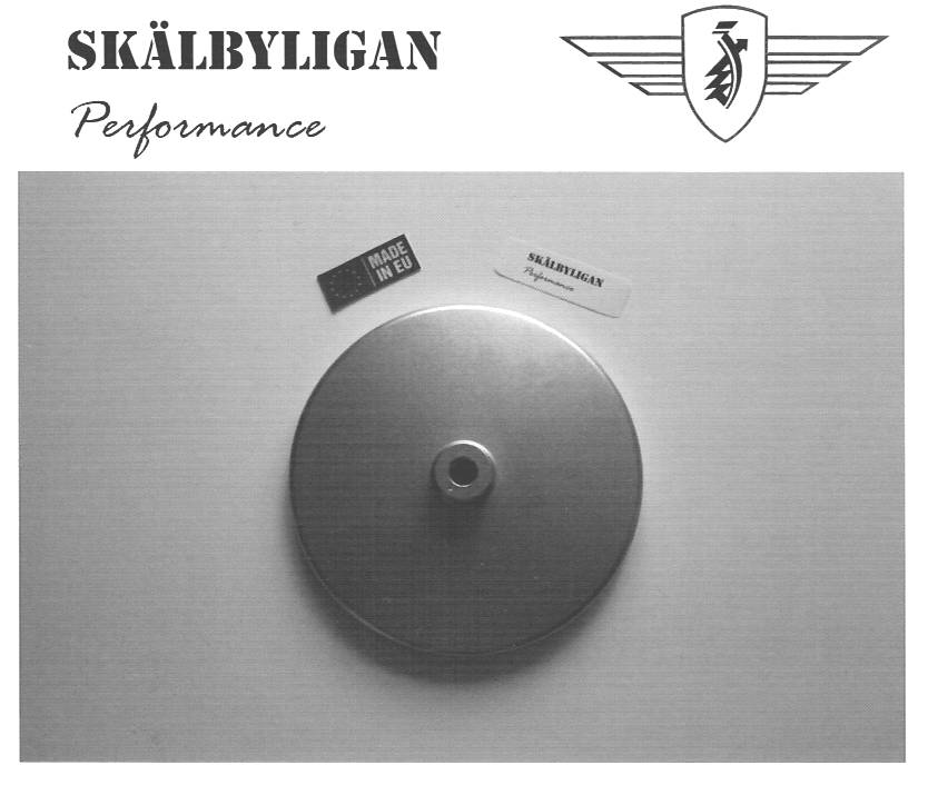 Hjuldistans 150mm nav, täcksköld fram.