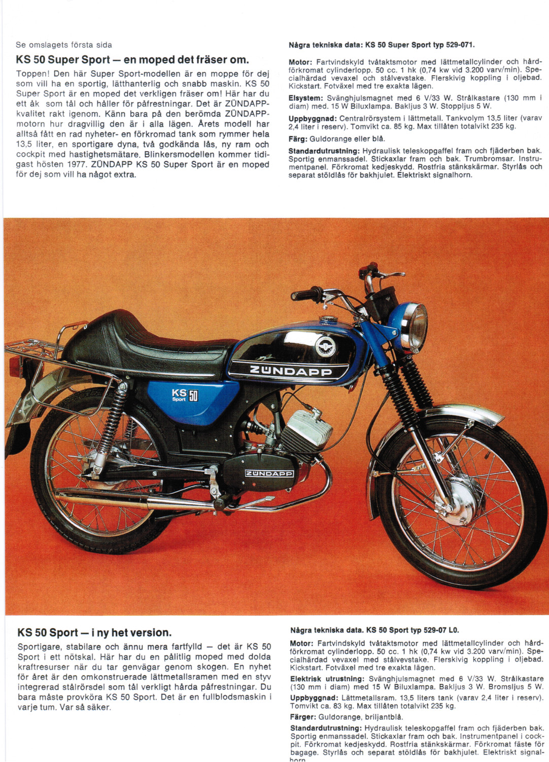 Försäljningsbroschyr 529 1977-78. - 2