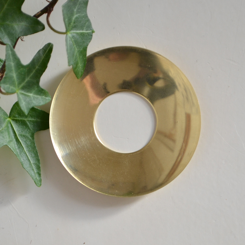 Ljusmanschett - blank mässing 54 mm
