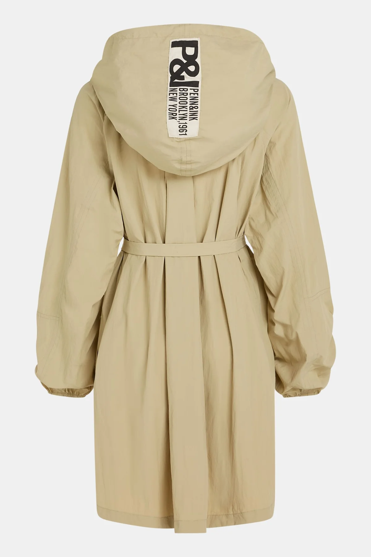 Penn & Ink - Trenchcoat With Text OlivYellow - 4