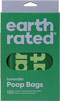 Earth Rated 120 st Eco-Friendly Bajspåsar Med Handtag - Lavendel