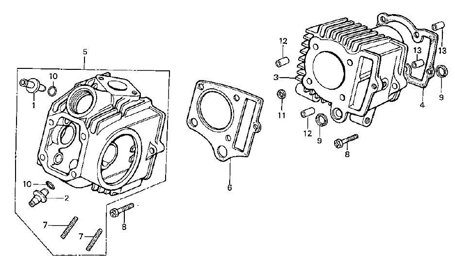 Bolt cylinder & cylinder head - Honda original - 2