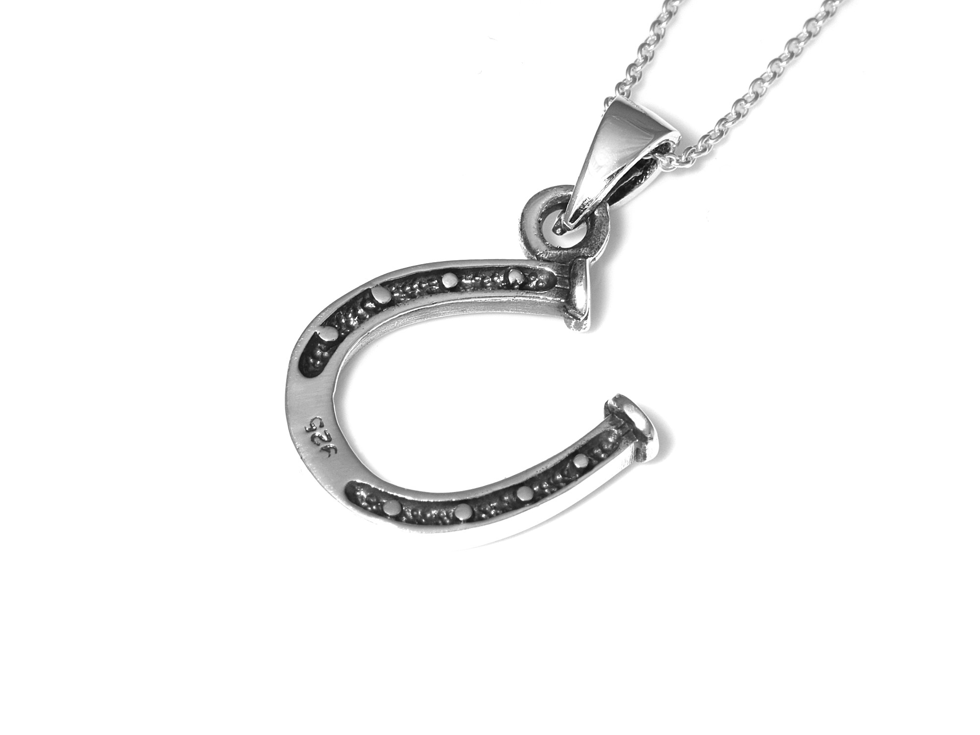 Hästsko Halsband i Äkta 925 Silver, Lyckoamulett Hänge, Tur och Lycka Smycke - 3
