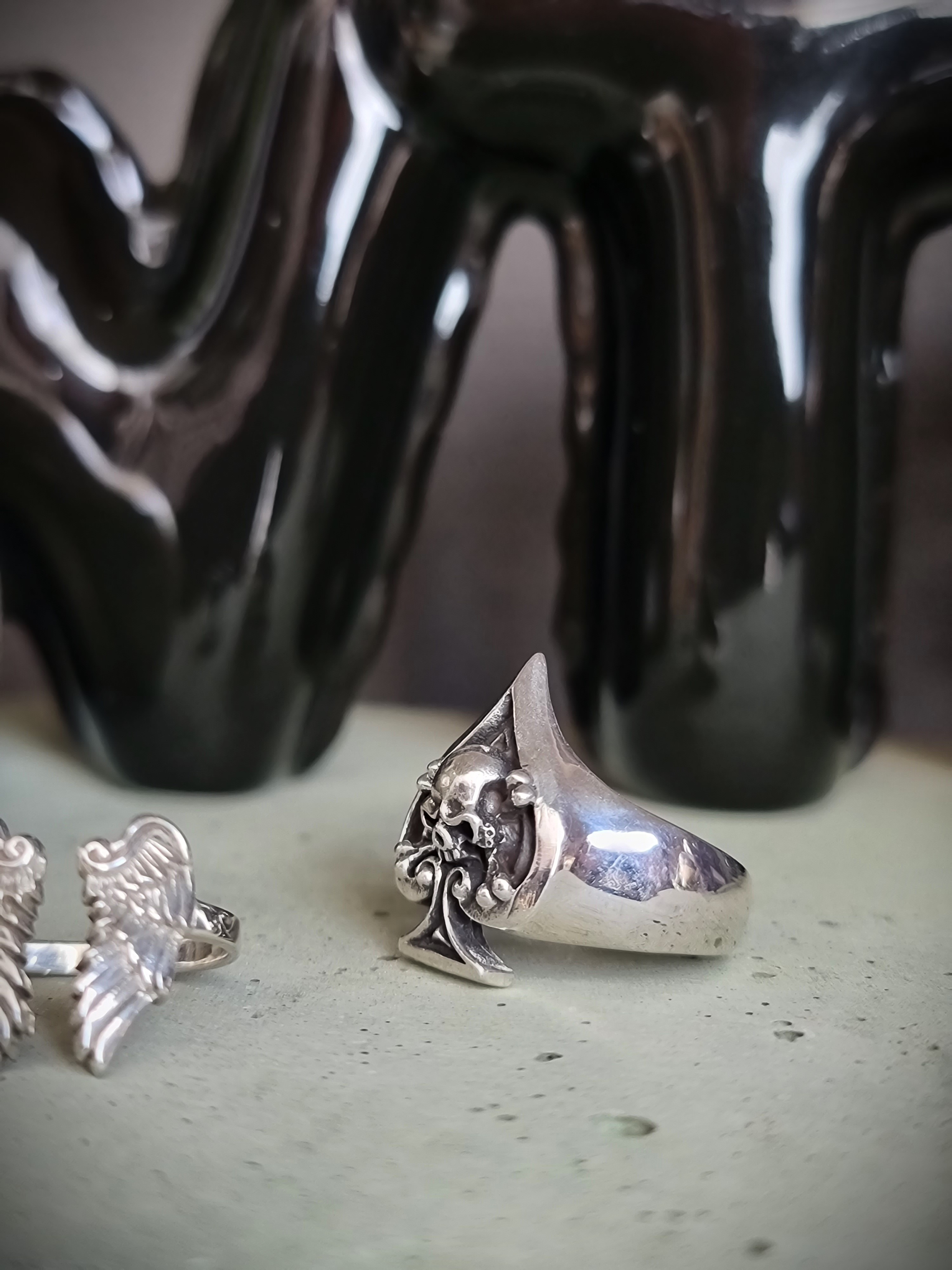 Ring 925 Silver - Skull of Spades - 2
