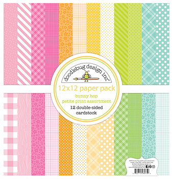 Doodlebug Design -Bunny Hop 12x12 Inch Petite Prints Assortment Pack