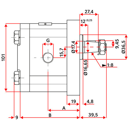 Hydraulpump 25 Grupp-2 BSP Gänga - 4