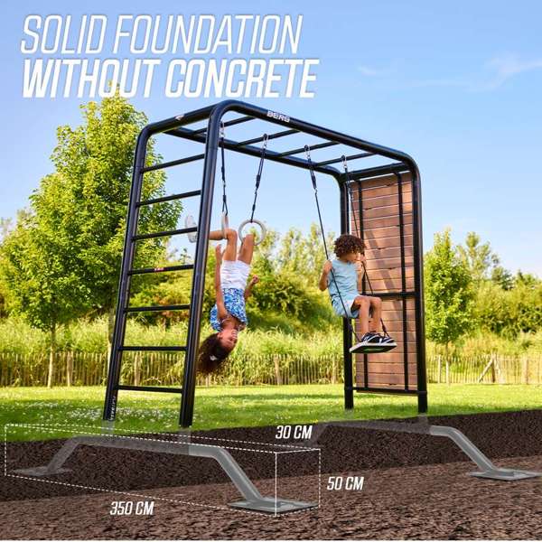 BERG Playbase lekställning/utegym LARGE 380x100x245(bxdxh) - 3